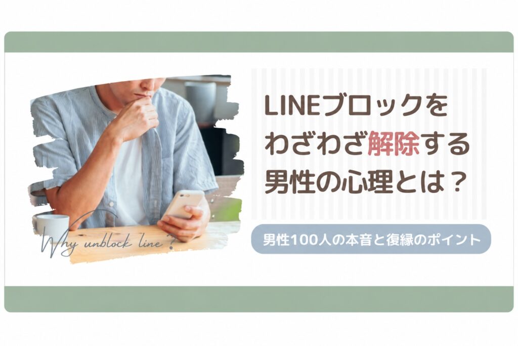 わざわざLINEブロックを解除する男性の心理と復縁のポイント