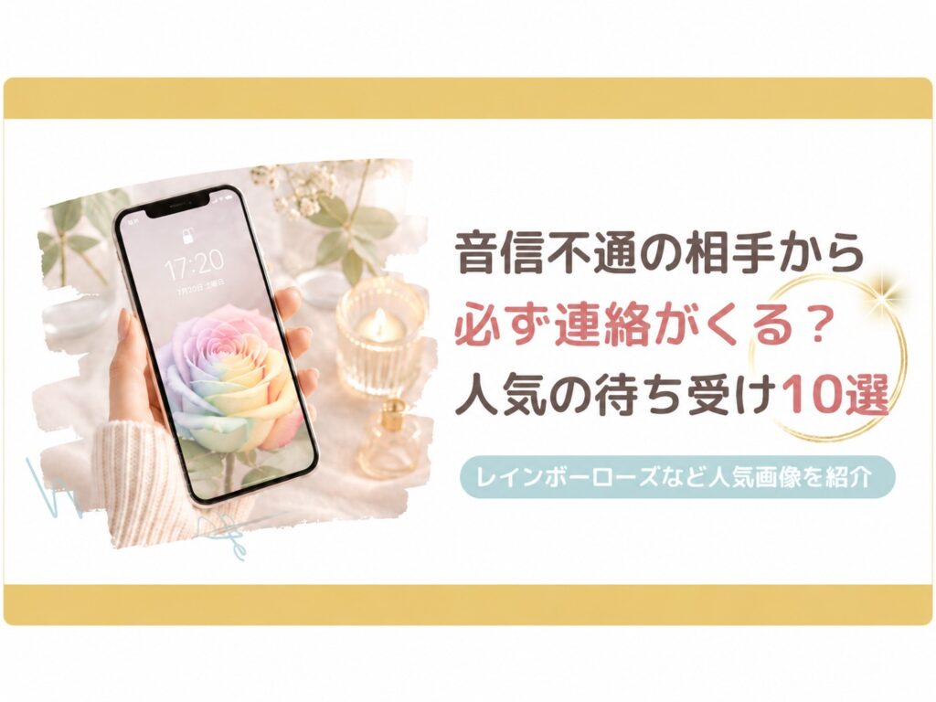 淡いレインボーローズをあしらった音信不通の待ち受け画像記事のサムネイル